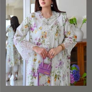 Floral White 3 Piece Set